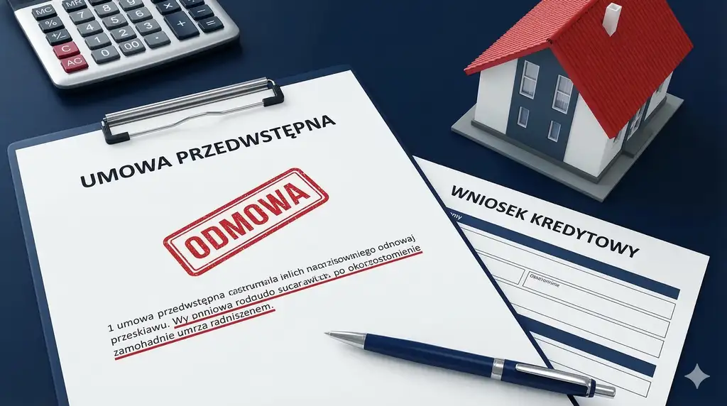 Umowa przedwstępna a kredyt hipoteczny - jakie zapisy chronią kupującego, gdy bank odmówi finansowania?