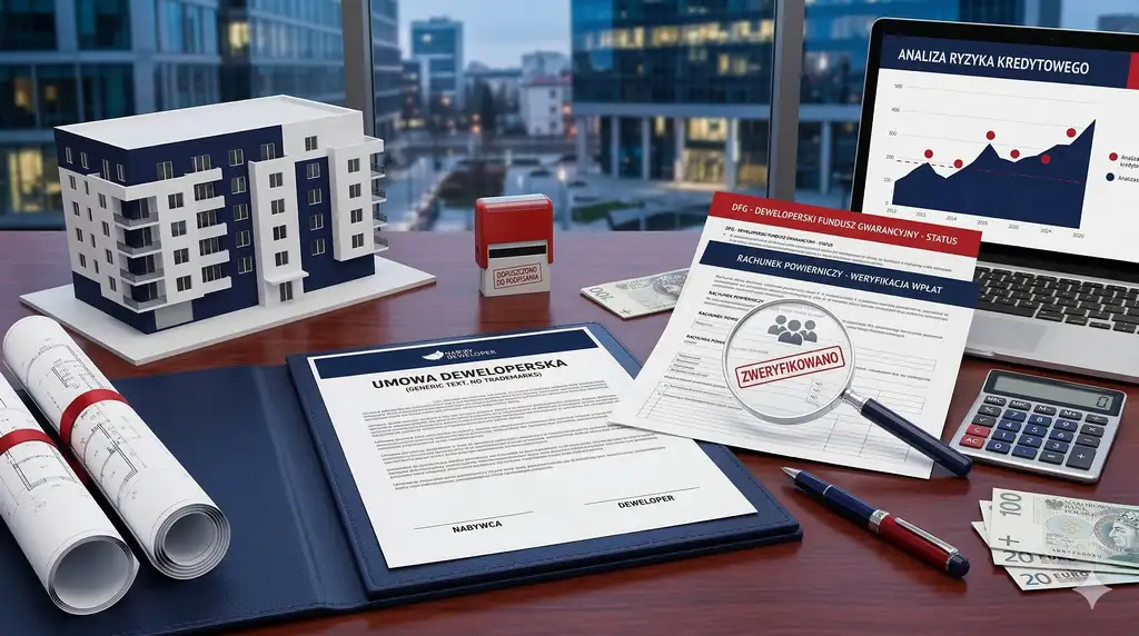 Zakup mieszkania od dewelopera na kredyt - jak sprawdzić rachunek powierniczy i DFG przed podpisaniem umowy?