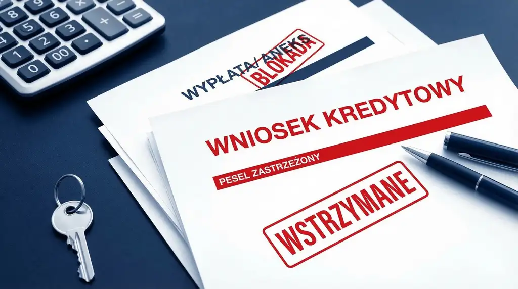 Zastrzeżony PESEL a kredyt hipoteczny - kiedy bank wstrzyma wniosek, wypłatę lub aneks?